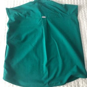 Figs XS Scrub Top Hunter Green Discontinued Color